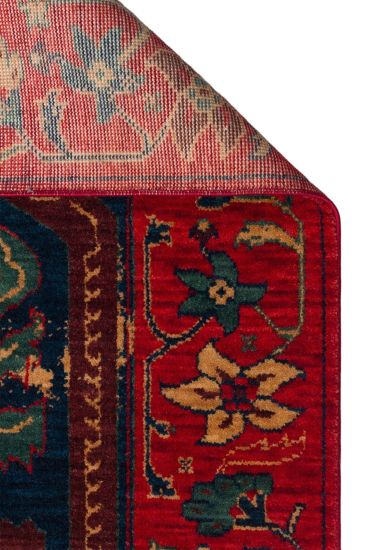 Mardin85 Red Blue Modern Patterned Living Room Rug