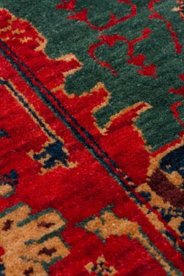 Mardin85 Red Blue Modern Patterned Living Room Rug