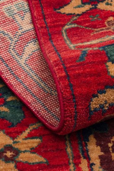 Mardin85 Red Blue Modern Patterned Living Room Rug