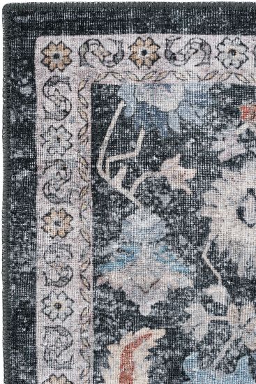 Multicolour Private85 Patterned Bordered Bedroom Rug