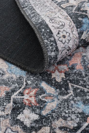 Multicolour Private85 Patterned Bordered Bedroom Rug
