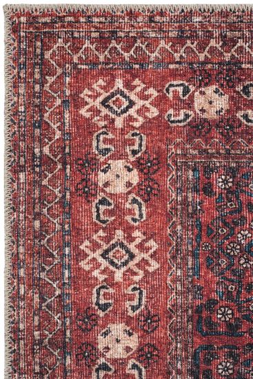 Private85 Beige Red Modern Oriental Area Rug