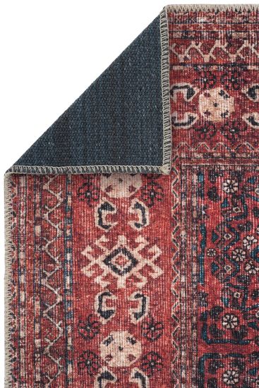 Private85 Beige Red Modern Oriental Area Rug