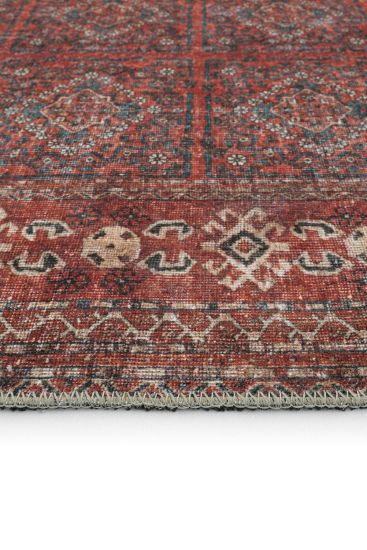 Private85 Beige Red Modern Oriental Area Rug