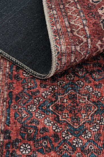 Private85 Beige Red Modern Oriental Area Rug