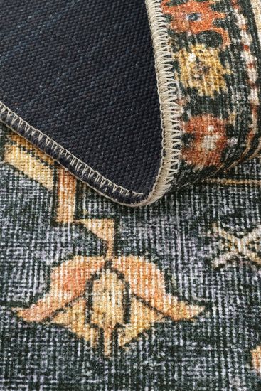 Private85 Multicolour Oriental Bordered Bedroom Rug