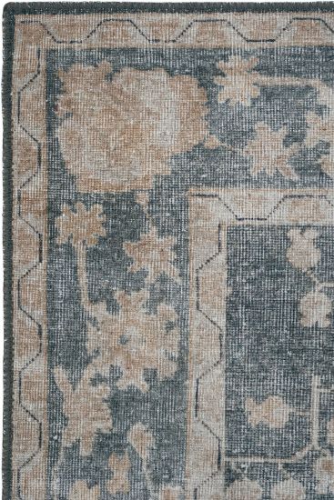 Private85 Blue Beige Oriental Bordered Indoor Rug