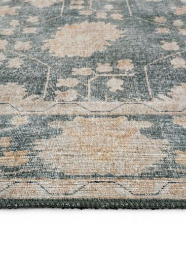 Private85 Blue Beige Oriental Bordered Indoor Rug