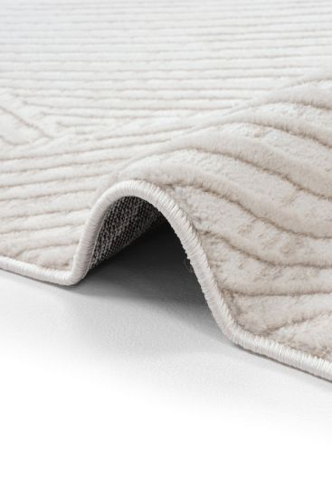 Nevada85 Cream Modern Scandi Living Room Rug