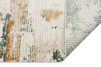 Perre75 Cream Green Modern Abstract Area Rug