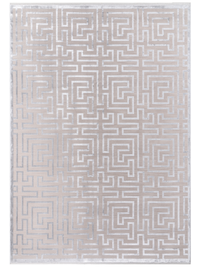 Infinic Brown Grey Patterned Indoor Rug