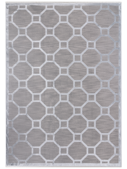 Infinic Grey Patterned Area Rug