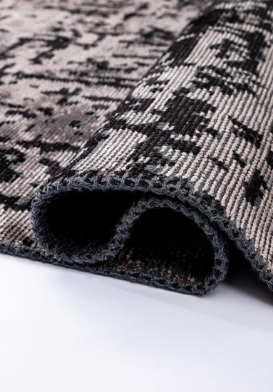 Grey & Black Tempest Abstarct Area Rug