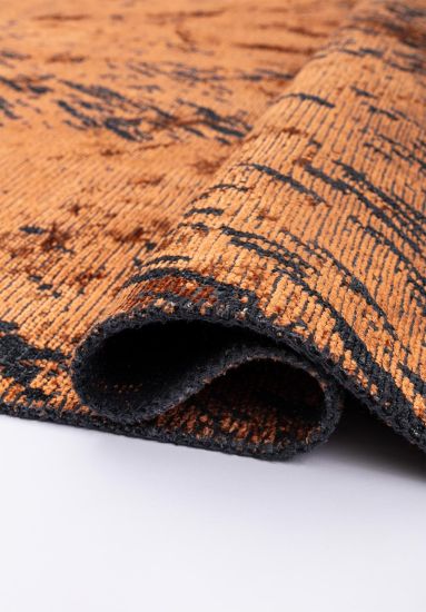 Cascade Orange & Black Abstract Outdoor Rug