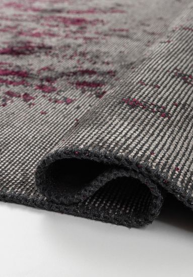 Cennal Grey & Red Distressed Living Room Rug