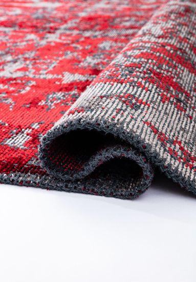 Cennal Grey Distressed Red Cennal Rug