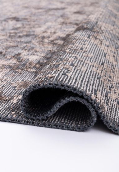 Croftway Grey Brown Distressed Area Rug
