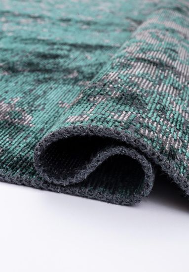 Cennarth Grey & Green Distressed Area Rug
