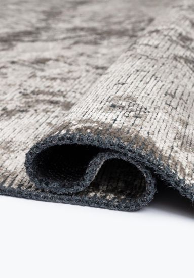 Grey & Brown Abstract Cascade Living Room Rug
