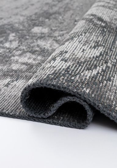 Abstract Grey Hearthglow Area Rug
