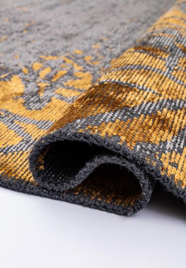 Abstract Yellow Hearthglow Indoor Rug