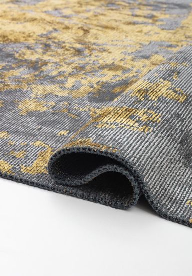 Loomwork Yellow Abstract Bedroom Rug