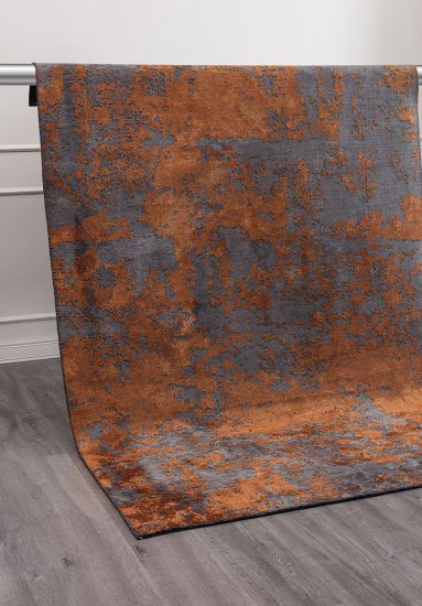 Abstract Orange Loomwork Living Room Rug