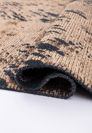 Cascade Brown & Black Abstract Dining Room Rug