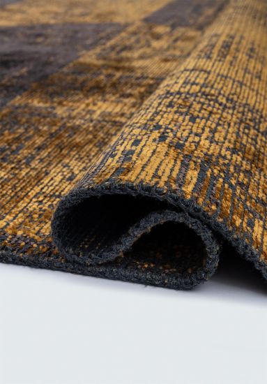 Geometric Yellow Croftweave Outdoor Rug