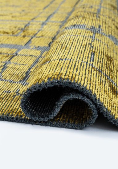 Wayweave Yellow & Grey Geometric Rug
