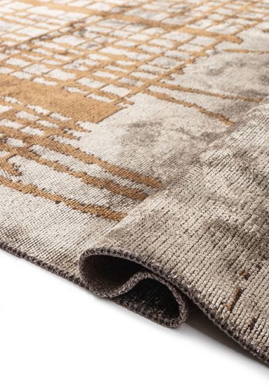 Abstract Brown & Grey Flow Outdoor Rug