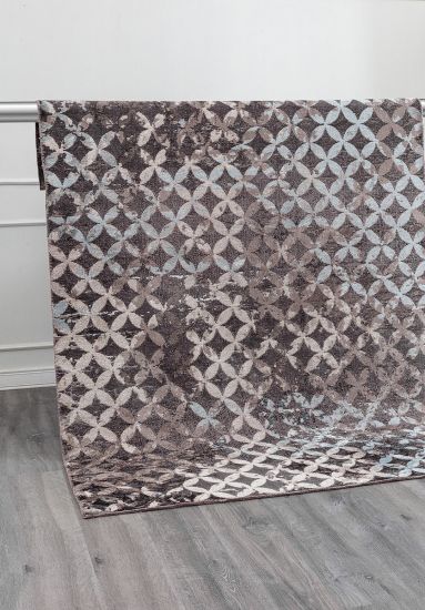 Horizon Brown Geometric Indoor Rug
