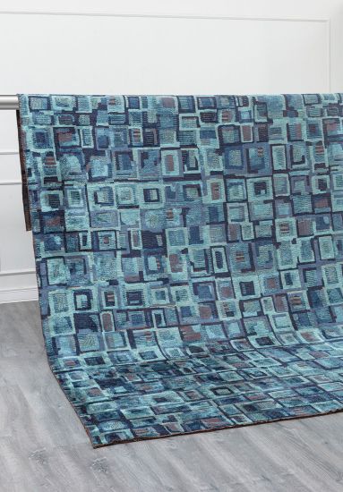 Nomad Blue & Brown Geometric Outdoor Rug