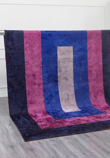 Kyoto Blue & Purple Geometric Area Rug