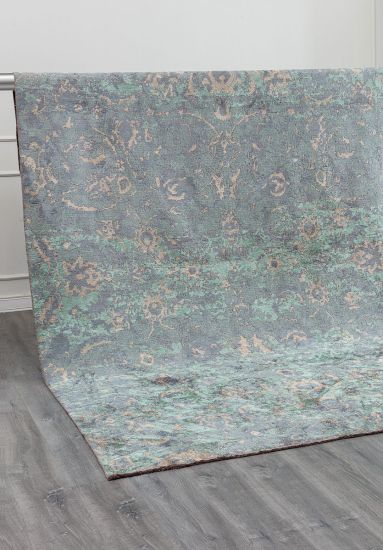 Swan Blue Grey Distressed Indoor Rug