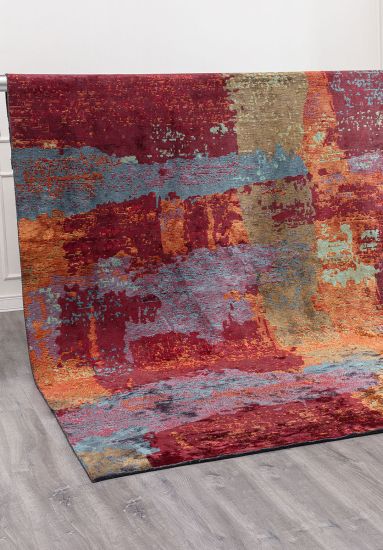 Crimson Multicolour Abstract Outdoor Rug