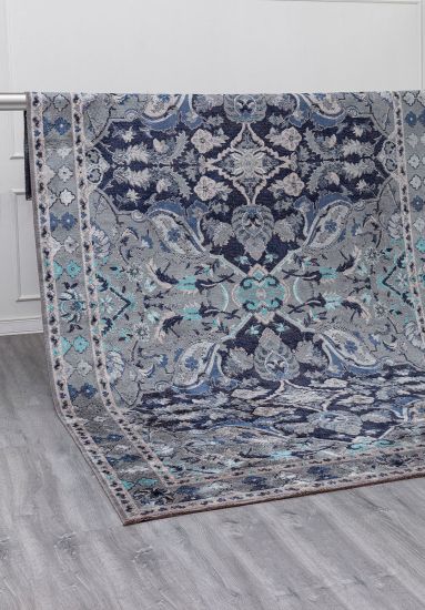 Tradition Grey & Blue Oriental Area Rug