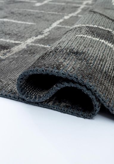 Glimmer Grey Abstract Living Room Rug