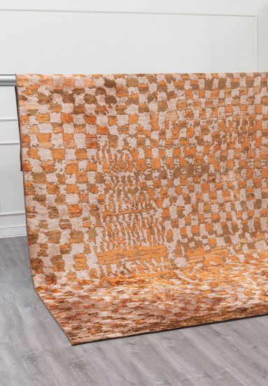Escape Beige & Orange Abstract Rug