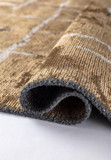 Brown & Grey Glimmer Abstract Outdoor Rug
