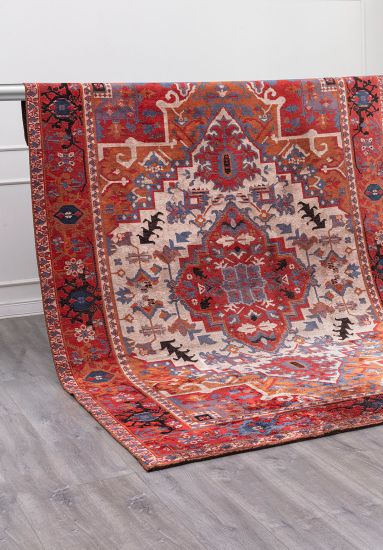 Dewdrop Red Persian Living Room Rug