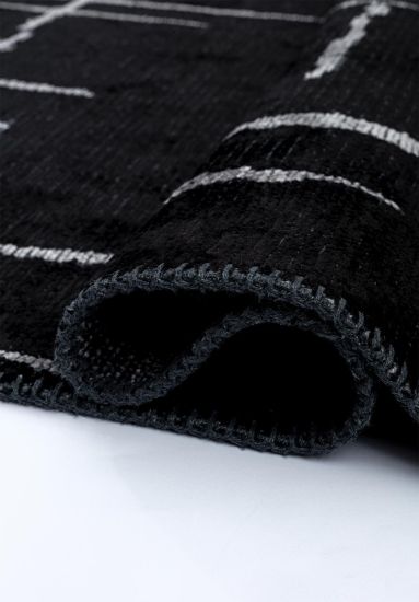 Glimmer Black & Grey Abstract Indoor Outdoor Rug