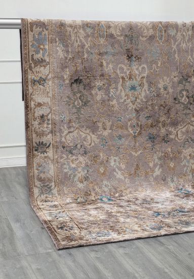 Vintage Brown Beige Fluxie Outdoor Rug