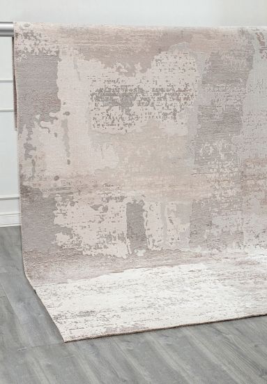 Meadow Grey Abstract Bedroom Rug