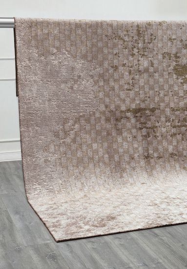 Sunset Beige Abstract Living Room Rug