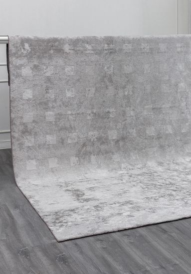 Dreamscape Grey Abstract Bedroom Rug