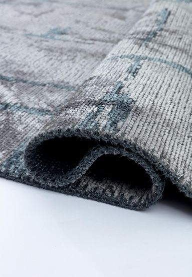 Glimmer Grey & Blue Abstract Outdoor Rug