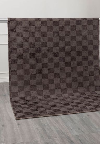 Geometric Grey & Brown Coastal Area Rug