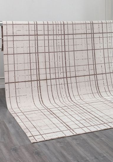 Stripes Grey & Brown Diamond Modern Rug