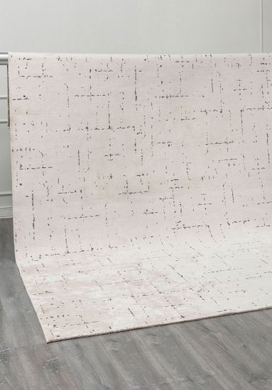 Elegance Cream Black Abstract Bedroom Rug